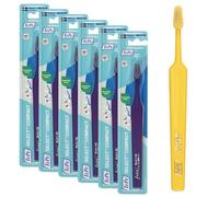 Cepillo de dientes TePe Select Compact, Medio, 1 ud., limpieza eficiente y de fácil acceso con cabezal cónico, cepillo de dientes mediano para adultos (Paquete de 6)