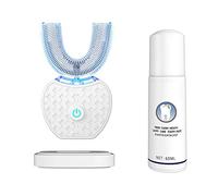 Cepillo de Dientes Ultrasónico Automático, Cepillo Eléctrico Ultrasónico 360° para Adultos (Blanco, 1)