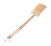cepillo de ducha de esponja vegetal cepillo para espalda con mango largo cepillo para la espalda de lufa cepillo exfoliante para la espalda cepillo de baño exfoliante madera Beige Beaupretty