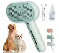 Cepillo de ducha de piel fresca, solución de baño de pelo fresco, 3 en 1, peine de depilación para mascotas para desprendimiento y aseo para perros y gatos de pelo corto largo, botón de liberación
