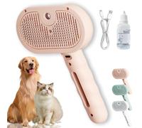 Cepillo de ducha de piel fresca, solución de baño de pelo fresco, 3 en 1, peine de depilación para mascotas para desprendimiento y aseo para perros y gatos de pelo corto largo, botón de liberación