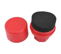Cepillo de esponja curvado para llantas de coche con cubierta para detalles y limpieza automáticos, diseño de color negro, mango de fácil agarre para un acabado brillante (rojo radianes duro)