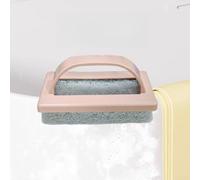 Cepillo de esponja de mano para bañera, azulejos y cocina, mango ergonómico para aliviar la fatiga de las manos, color rosa