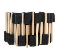 Cepillo de Espuma, 50 Piezas de Cepillo de Espuma Negro de Peso Ligero con Punta de Esponja biselada para Clases de Arte Proyectos de Bricolaje Proyectos Escolares para pigmentos de Pintura