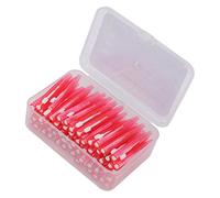 Cepillo de Frenos, 60 Piezas Cepillo Interdental de Alambre de Nylon de Grado Médico Conveniente Multifunción Flexible Práctico para el Cuidado de Ortodoncia para Adultos(Rosado)
