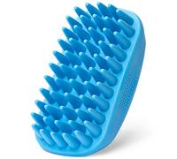 Cepillo de goma curry para perros de pelo corto - Cepillo suave y suave para quitar el pelo - Uso húmedo como cepillo de baño o seco para arreglar el cabello suelto