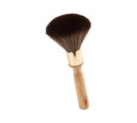 Cepillo de grado estilista con mango largo de madera de haya, cerdas de fibra suave para una rápida eliminación de desechos del cabello, herramienta ergonómica para barrer el cabello