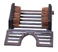 Cepillo De Hierro Fundido para Zapatos, Limpiador De Zapatos Marrón Óxido con Cerdas, 11cm De Altura. Alfombrilla Rascadora para Botas