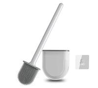 Cepillo de Inodoro, Cepillo de Inodoro de Silicona, cepillos de Inodoro Profesionales de Limpieza Profunda para baño (1 Paquete)