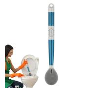 Cepillo de inodoro de goma - Cepillo de cerdas de silicona sólido,Con gancho cepillo de fregador de inodoro - adecuado para autocaravana, bañera, lavabo, cocina, apartamento, viajes, hogar, hogar