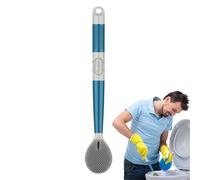 Cepillo de Inodoro de Silicona,Cerdas De Silicona Duraderas - con Gancho Cepillo Fregador,para Baño Cocina Viajes Y Limpieza Doméstica