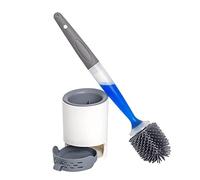 Cepillo de Inodoro, dispensador de Gel de Limpieza de Inodoro rellenable, Cepillo de Limpieza de Inodoro sin ángulos Muertos, Soporte de ventilación para el Almacenamiento de Productos Sanitarios