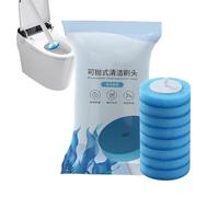 Cepillo de inodoro montado en pared,Cepillo de inodoro - Cepillo de fregado ergonómico, removedor de olores para limpiar inodoros - fregadora de baño con cabezal de cepillo soluble en agua para