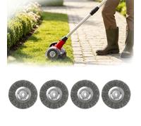 Cepillo de juntas de repuesto para limpiador de juntas Einhell con batería | Juego de 4 cepillos de alambre de 100 mm para limpieza de juntas de terraza, adoquines, pavimentos y patios