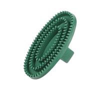 Cepillo de lavado de caballos para el cuidado del establo, S | Afeitadora de curry de silicona, forma ovalada, dientes flexibles, presillas para los dedos, soporte de manipulación