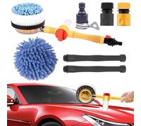 Cepillo de lavado de coche con mango largo - Limpiador de parabrisas de coche sin arañazos - Plumero giratorio extensible sin arañazos para vehículos Limpieza detallada Camión Coche