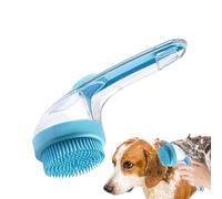 Cepillo de lavado para perros, cepillo de baño canino, herramienta de limpieza y exfoliación con mango ergonómico antideslizante y masaje de cerdas para cachorros gatos caballos en ducha o baño de spa