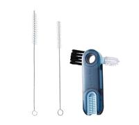 Cepillo de Limpieza, Cepillo de Limpieza Multifunción 3 en 1 y 2 Pcs Cepillos de Paja, Cepillos de Limpieza de Hendiduras, Cepillo de Limpieza de Botellas de Agua, Cepillos de Limpieza de Paja