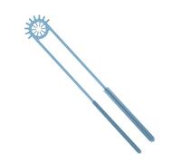 Cepillo de limpieza con pajita - Elimina las manchas y llega a las esquinas profundas, flexible y delgada, silicona azul, 240 mm de longitud + mango extraíble, polímero de alimenticio, libre de