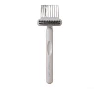 Cepillo de limpieza con peine para una fácil depilación, ayuda compacta para todo tipo de cabello, 17 x 5,5 x 5 cm, naranja, verde y gris (gris)