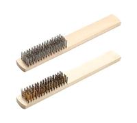 Cepillo de limpieza de 2 piezas, juego de limpieza de zapatos, cepillo de madera de gamuza, cepillo de limpieza de mango de madera, cepillo de limpieza para ropa, cepillo de cuidado de zapatos,