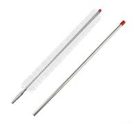 Cepillo de limpieza de acero inoxidable para ventilación de secadora, 330 mm de largo, herramienta flexible para eliminación de pelusas para rejillas de ventilación de secadora y bobinas de