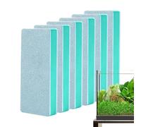Cepillo de limpieza de acuario | Goma de pescado con almohadillas duraderas sin rayar | 6 piezas limpiador de tanques para camarones de arrecife Terrario estanque ventana azulejo pared cocina baño