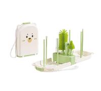 Cepillo de limpieza de biberones portátil para bebés, biberones de agua, viajes, enfermería, con estante de secado, accesorios de alimentación para bebés