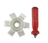 Cepillo de Limpieza de Bobina de Refrigerador, Juego de 4 Piezas, Cepillo de Limpieza de Refrigerador, Peine de Aleta de Condensador de Aire Acondicionado, Peine de Radiador,