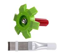 Cepillo de Limpieza de Bobina de Refrigerador, Juego de 4 Piezas, Cepillo de Limpieza de Refrigerador, Peine de Aleta de Condensador de Aire Acondicionado, Peine de Radiador,