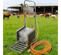 Cepillo de limpieza de botas con pistola pulverizadora de agua, limpiador de zapatos de acero inoxidable para todo tipo de clima industrial y agrícola