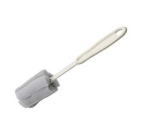 Cepillo de limpieza de botella para tazas, vaso de té, porcelana, leche, café, manchas, botella, limpiador de cepillo de rayas, color gris