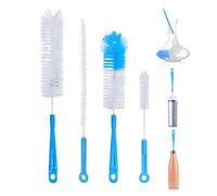 Cepillo de Limpieza de Botellas, Hierro+Polipropileno, Limpiador de Botellas, Limpiador de pajitas, Juego de Lavado de Cerveza de Cuello Estrecho, Vino, Taza de café de té, Kombucha, de