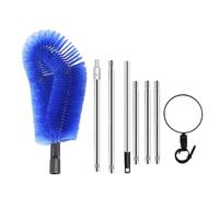 Cepillo de limpieza de canalones extensible, limpiador de canalones extensible, herramienta de techo para quitar hojas, fácil de usar, suciedad y derrames