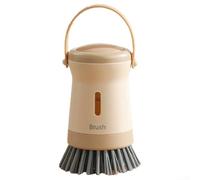 Cepillo de limpieza de cocina con mango ergonómico y cerdas resistentes para un fuerte poder de fregado, diseñado para su uso en múltiples superficies del hogar (crema)