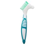 Cepillo de Limpieza de Dentaduras Postizas de Cemento Plástico Cepillos de Dientes Limpieza Efectiva Cepillo de Doble Cara para Limpieza de Dientes Postizos
