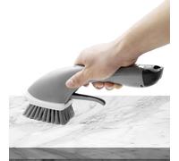 Cepillo de limpieza de fregadero: dispositivo de limpieza para el hogar, cepillo duradero para cocina y baño, herramienta de limpieza para múltiples superficies, diseño ergonómico de mango con cerdas