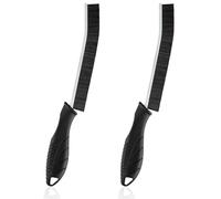 Cepillo de Limpieza de Grietas, 2 Piezas para baño, Inodoro, Cocina, Ranura de Puerta de Ventana y Cepillo Limpiador Profundo de Grietas, Herramienta Multifuncional de Limpieza de Huecos - Negro