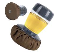 Cepillo de limpieza de hierro fundido, almohadilla de limpieza para barbacoa sin arañazos con botella de , cepillo para sartenes de hierro fundido, para cocina, hogar, restaurante, exterior