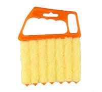 Cepillo de limpieza de huecos de poliéster para rejillas de ventilación y persianas con mango ABS (naranja)