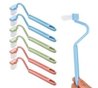 Cepillo de limpieza de inodoro con forma de S, 6 piezas, cepillo de inodoro con limpiador de bordes, cepillo de limpieza de inodoro, cepillo curvado, cepillo de inodoro bajo el borde, pequeño cepillo