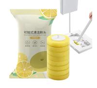 Cepillo de limpieza de inodoros - 187 x 87 x 442 mm, cepillo de fregado perfumado con mango ergonómico para inodoro, cepillo de baño con cabezal soluble en agua para bordes de difícil acceso y muerto