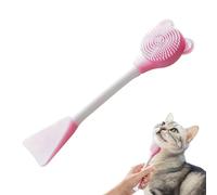 Cepillo de limpieza de la barbilla para gatos: herramienta para el aseo de mascotas de silicona de 20 g, exfoliador manual para mandíbula de mentón de animales domésticos
