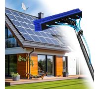 Cepillo de limpieza de panel solar de 12 metros, cepillo de agua limpia con 4 boquillas, dosificador de jabón, para limpieza de paneles solares, ventanas, pared (12M)