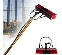Cepillo de limpieza de paneles solares de 18 pies con poste de extensión limpiador de ventanas para techos de invernadero, ideal para mantenimiento fotovoltaico y de paneles solares