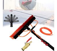Cepillo de limpieza de paneles solares y Pole4M12M Limpiador fotovoltaico para ventanas al aire libre, vidrio y invernadero, herramienta de lavado eficiente de paneles solares