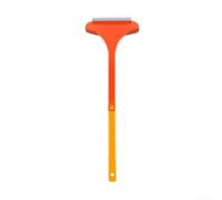 Cepillo de limpieza de pantalla de ventana con doble franela y rascador TPR para uso en seco en húmedo para pantallas de marco de vidrio y aluminio (naranja-rojo)