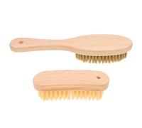 Cepillo de Limpieza de Playa 2 Piezas de Madera y Pbt | Limpieza Suave y Rápida de Arena, Accesorio Portátil para Playa, Camping y Chanclas