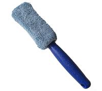 Cepillo de limpieza de ruedas, paquete de 2, cepillo de microfibra para lavado de coche, herramienta de fibra ABS suave con capa de esponja absorbente, limpieza profunda cada esquina para detalles de