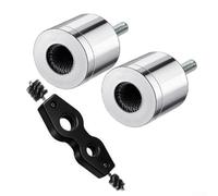 Cepillo de limpieza de tuberías de cobre de metal para taladro con mango hexagonal, 15+22 mm, juego de tamaño doble para fontanería y terminal de batería, kit de 3 piezas (15+22 mm)